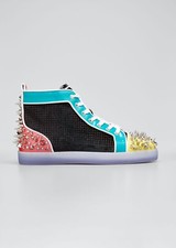 100% AUTH NEW MEN CHRISTIAN LOUBOUTIN PIK PIK 2 HIGH TOP SNEAKER EU 44/US 11
