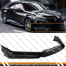 For 2021-2022 Honda Accord ACR Painted Gloss Black JDM Front Bumper Lip Splitter