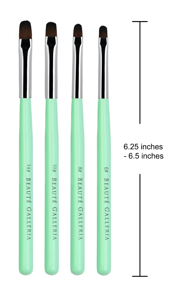 4 peças escova de unhas de gel para extensão de unhas de gel construtor UV escultura em gel de unhas de poligel - Imagem 4 de 4