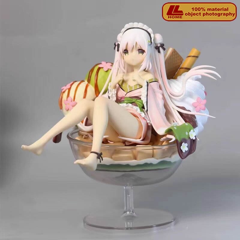 Anime Character Shiratama Parfait Girl in Glass Cup Figure Statue