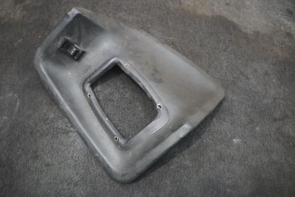 Center Console Gear Shift Cover Trim Panel Black Leather Bricklin Sv-1 1974 - Image 2 of 3