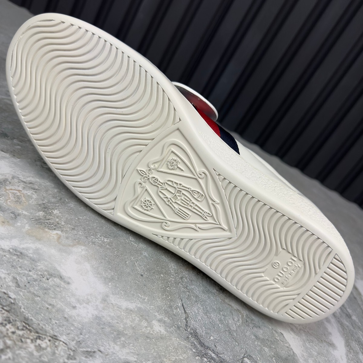 【非売品】ゆ。 Gucci Ace Web UFO Dragon Sneaker Patch White Leather Python