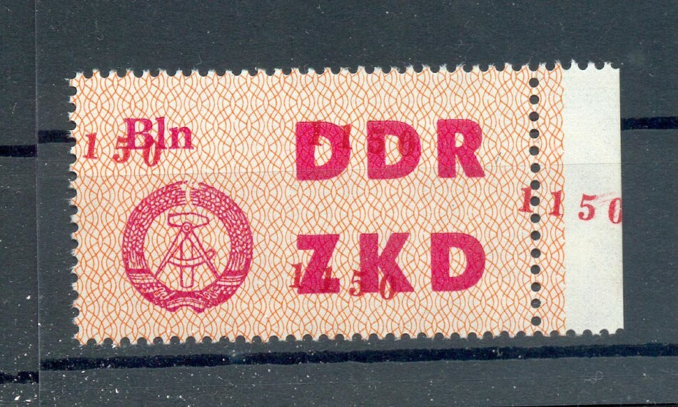 DDR-ZKD 16F CONTROL NUMBER SHIFTED** MNH MINT NEVER HINGED STAMP (F2358
