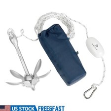 3.5lbs Kayak Anchor Kit W/ Buoy Storage Bag 25ft Rope Canoes SUPs Rafts New