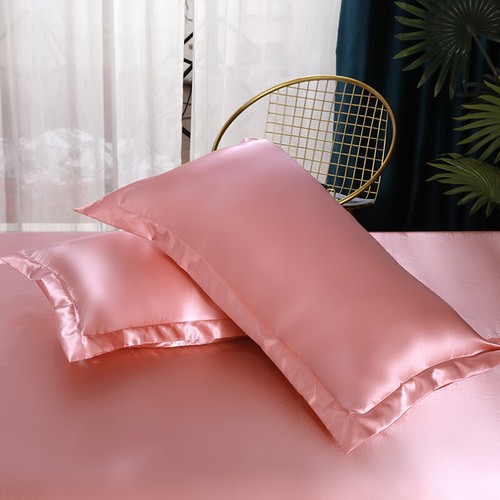 Soft Satin Pillowcase Pillow Cases Bedroom Bedding Cushion Covers Pillowcases - Picture 51 of 53