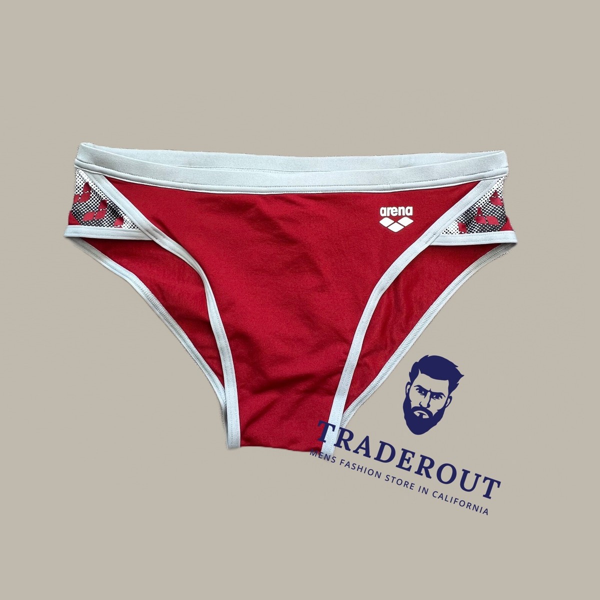 Arena men dark onion Red Icon swim brief swimwear size 30 32