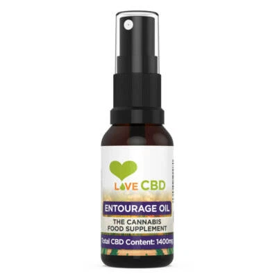 CBD Oil 1400mg Entourage Spray Broad Spectrum Love CBD 20ml Vegan Supplement