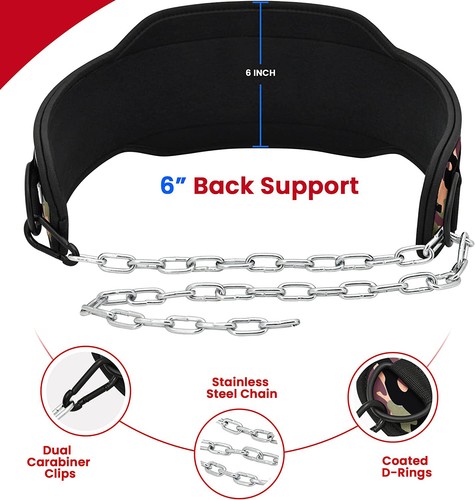Dipping Belt Body Building Weight Lifting Chain Exercise Gym Training Athletics - Picture 11 of 12