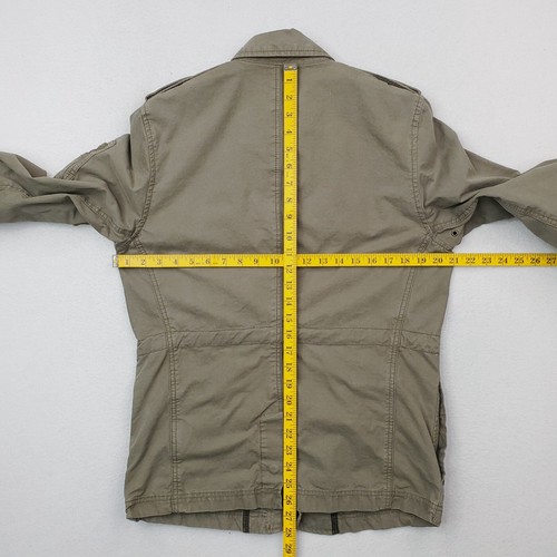 Diesel Jacket Womens Medium Green Military Utility Field Coat Chore Epaulettes - Picture 17 of 21