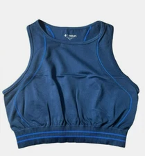 FourLaps Breathe Seamless Sports Bra XL Midnight Azure Gym/Workout NWT $68.