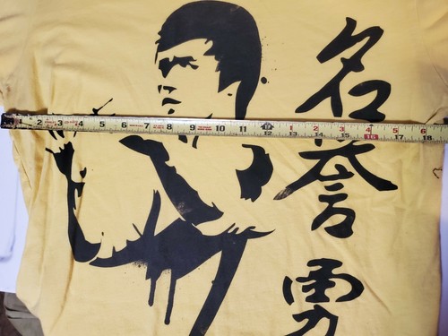 Yellow Bruce Lee Small T-Shirt Mens - Picture 7 of 9