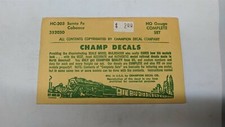 Santa Fe Caboose -Champ Decals HC-203
