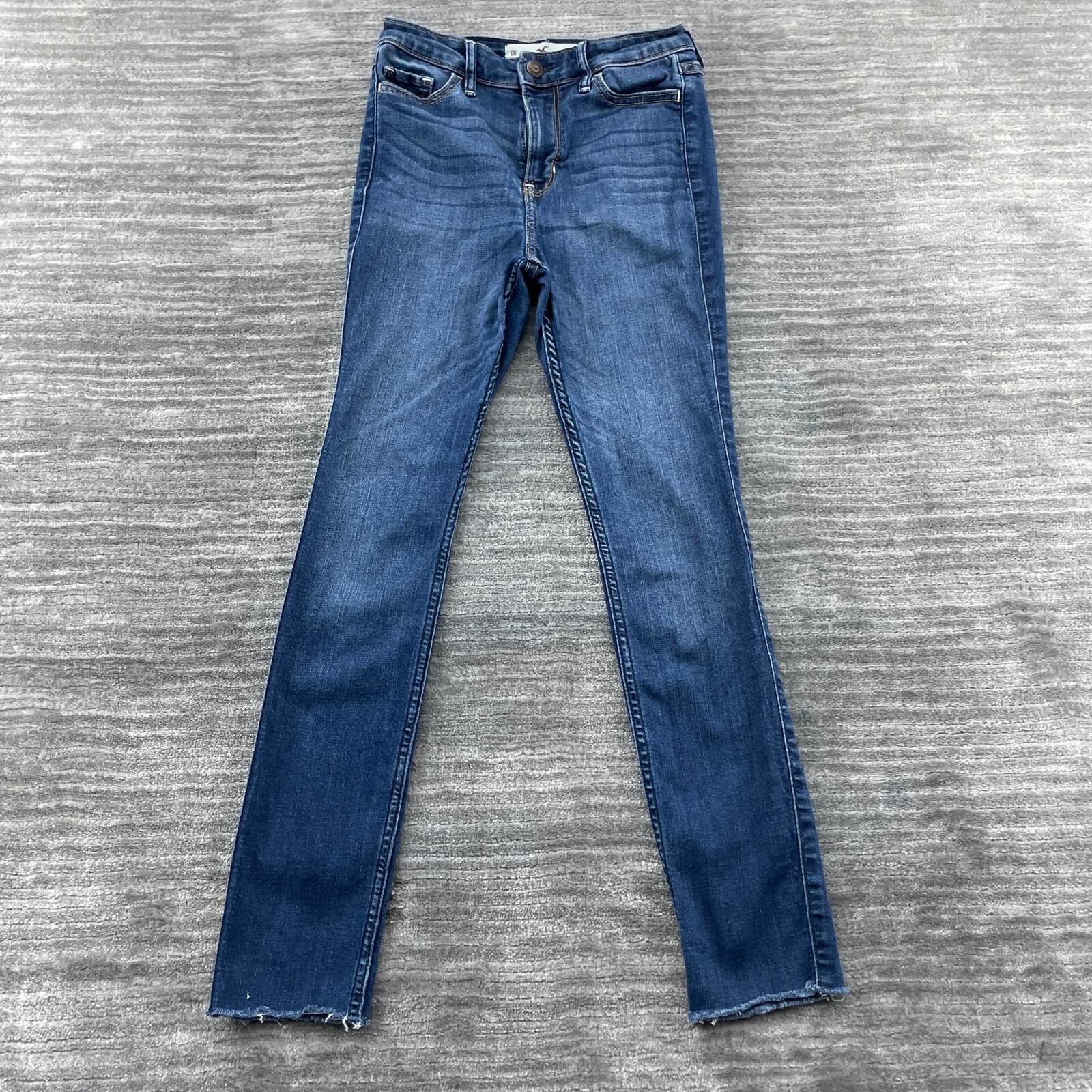 Hollister Jeans Size 0R W24 L30 Womens High Rise Super Skinny Medium Wash Denim