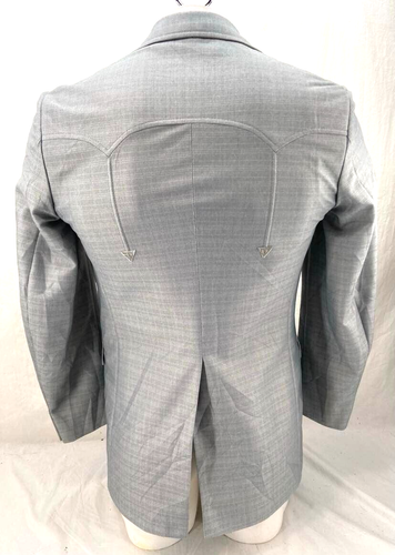 Circle S Grey Western 2 Button LS Formal Sport Suit Coat Blazer Jacket Men's 38L - Picture 5 of 8