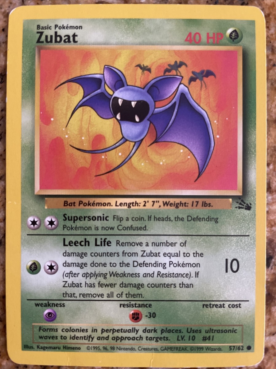 Pokemon Card 1995, 96, 98 Zubat | eBay Pokemon Card 1995, 96, 98 Zubat | eBay