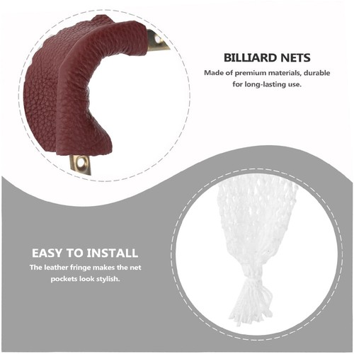 Heavy Duty Leather Snooker Pool Table Pockets Net Accessories for Billiard Table - Picture 7 of 12