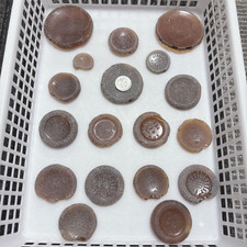 bottle bottom Japanese sea glass Surf-Tumbled Beach Glass brown