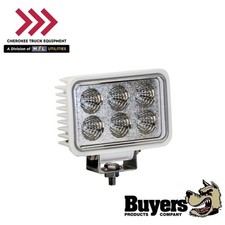 Buyers Products 1493218 4 By 6 Rect Led Clear Spot Light- White Housing