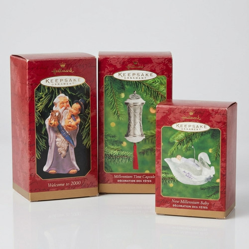 6164 - HALLMARK Set of Three Millennium Baby Ornaments |Pod 1-74|