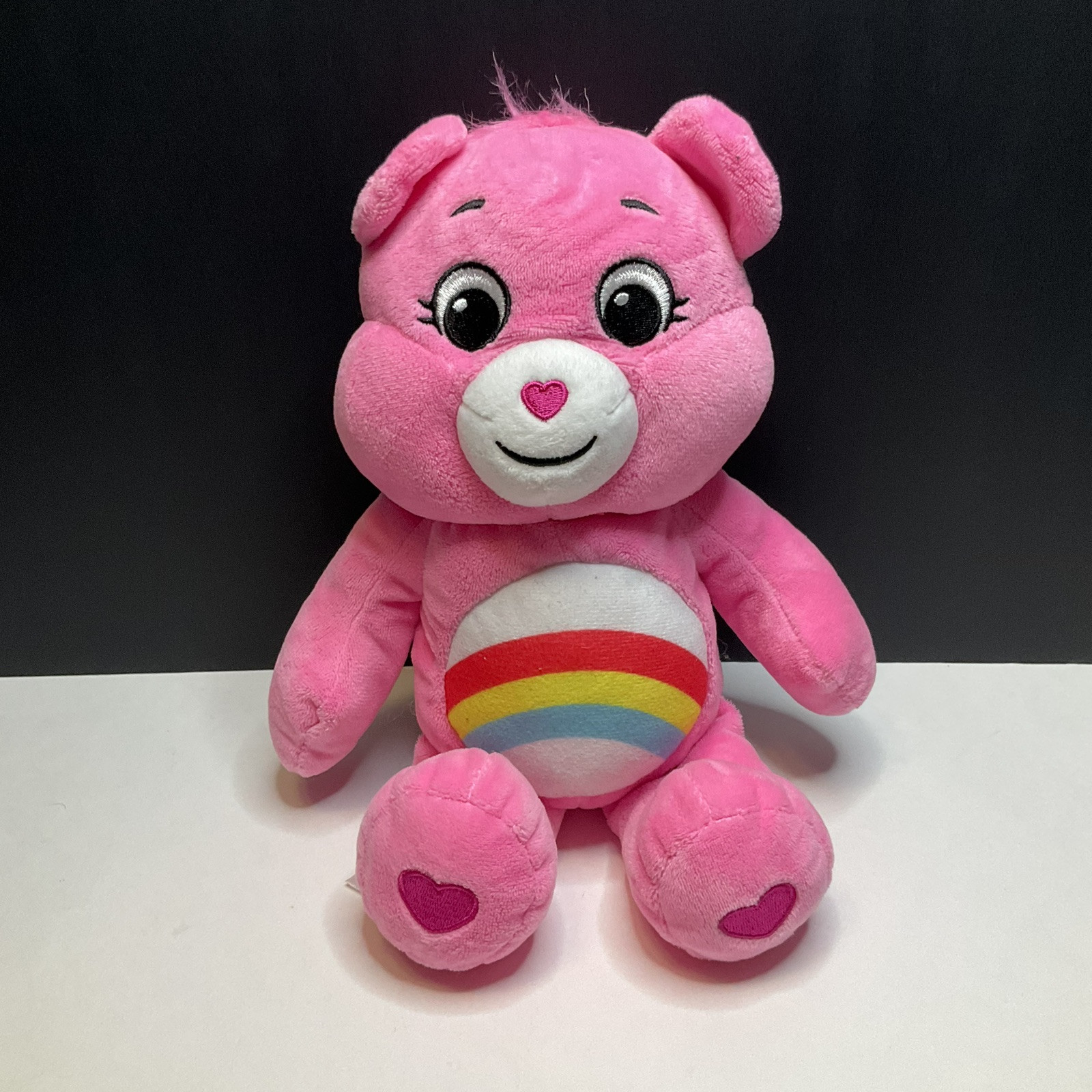 Care Bears Unlock the Magic Pink Rainbow Cheer Bear 9 Inch Plush Stuffed Toy