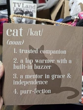 Cat / Kat  Hanging Plaque 8 X 8