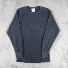 Vintage 90s MERVYNS PARTNERS Thermal Shirt Womens L Black USA Made