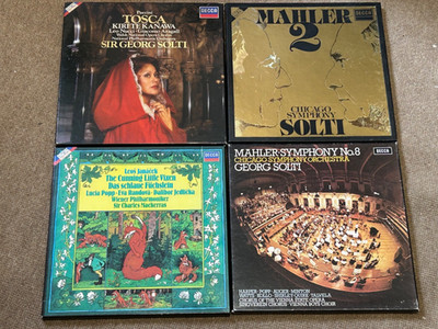 4 x Decca Classical Vinyl Box Sets - Mahler (Solti) Tosca (Solti) (Janacck)