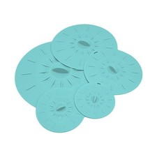 5Pcs Cooking Tools Silicone Microwave Bowl Cover Heat Resistant Pot Lid Pan UK