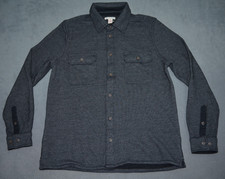 Carbon 2 Cobalt Men's M Gray Long Sleeve Chevron Knit Shirt Effortlessly Cool