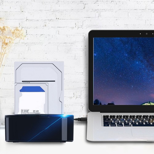 US Plug 100‑240V 6628US3-C USB3.0 To Dual Bay High Speed HDD Holde FY - Afbeelding 8 van 10