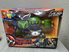 Trendmasters Rumble Robots Invasion Soldier Slammy Blue Army Brand New In Box