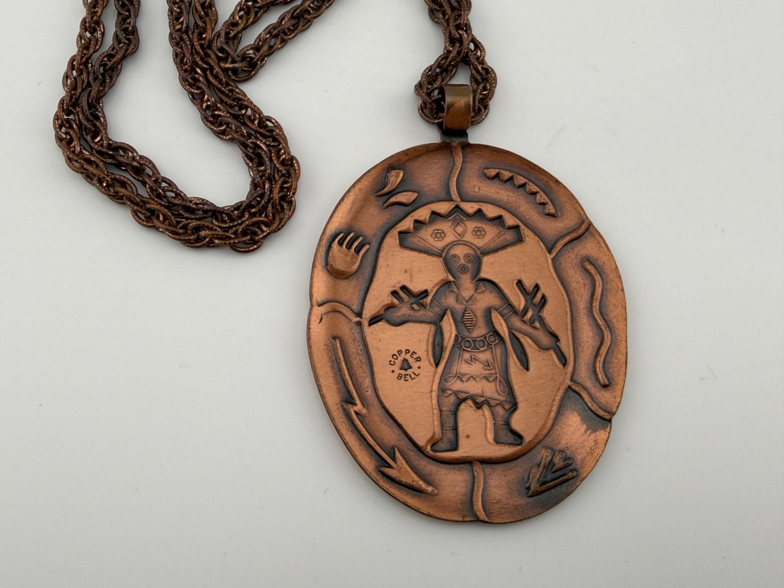 Vintage Solid Copper Bell Copper Large Kachina Da… - image 4