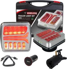 Magnetic Wireless Trailer Lights, Rechargeable LED Trailer Light for Towing Truc
