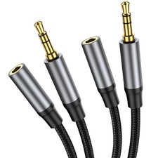 Headphone Extension Cable 3.3FT, 2 Pack Aux 3.5mm Extension Cable Male to Fem...