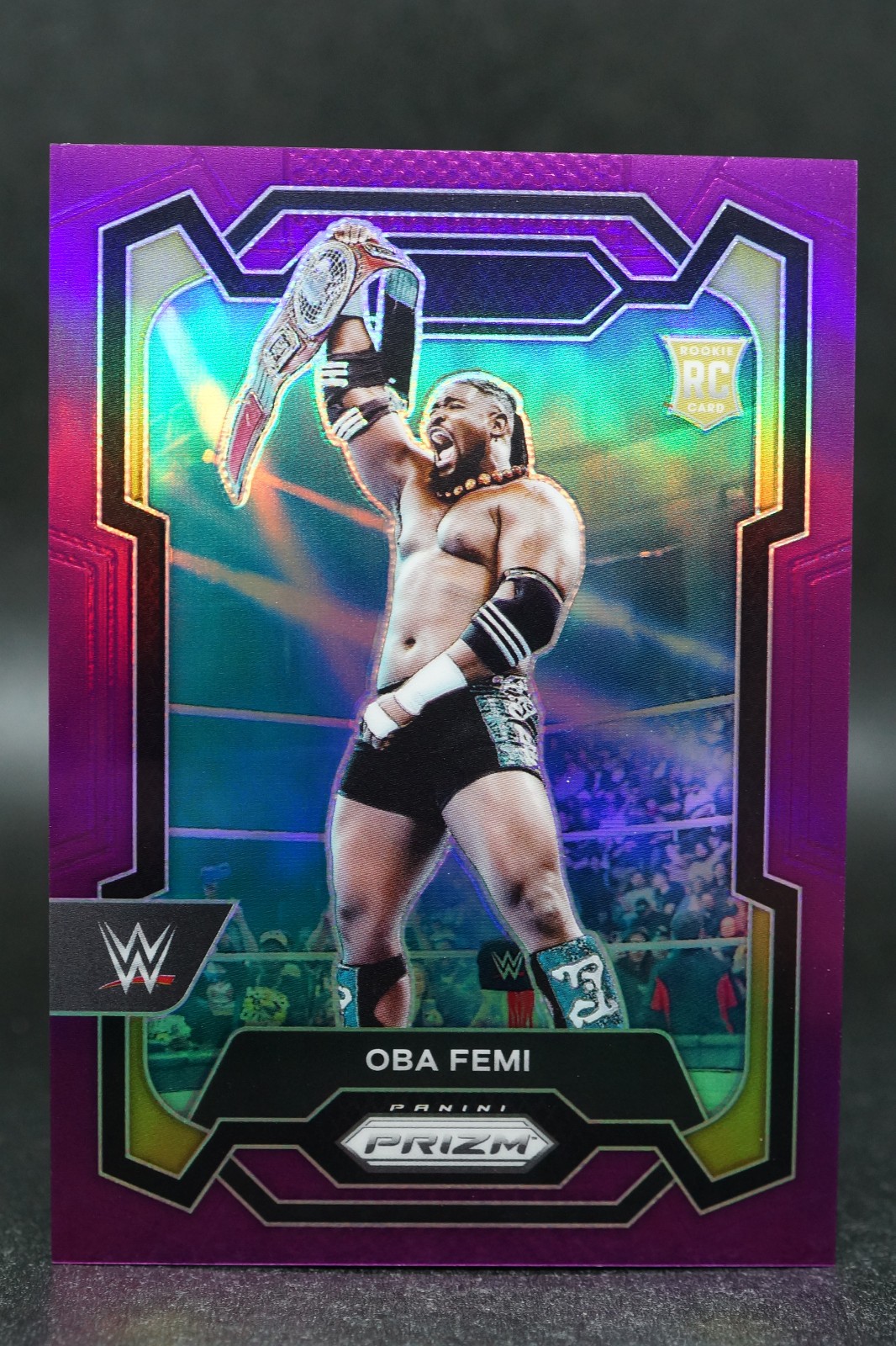 2024 Prizm WWE Oba Femi #199 Purple Prizm 129/149 ROOKIE RC NXT - INVEST RARE