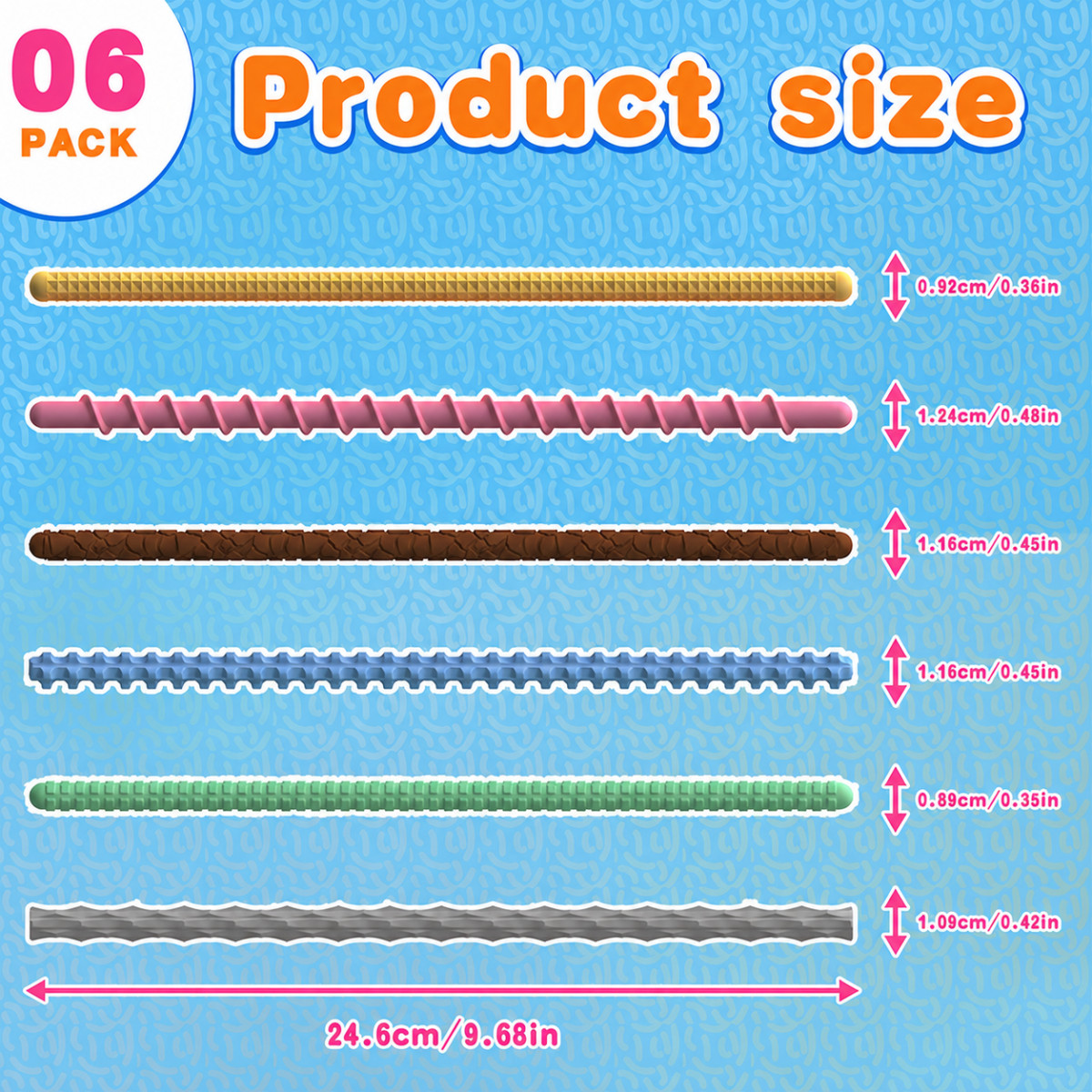 Set di 6 Anelli Fidget in Silicone Antistress foto 2