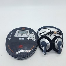 JVC Portable CD Player AM/FM Radio w/ Headphones Model XL-PR10BK Tested Works