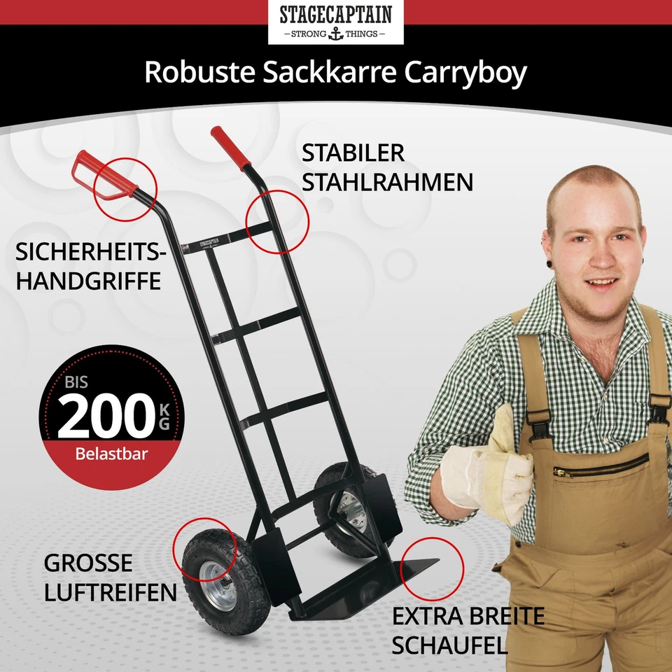 Profi Sackkarre Transportkarre Stapelkarre Transportwagen Stapelkarre 200kg - Bild 2 von 4