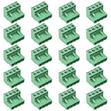 20 pcs 4 Pin 5.08mm Pitch Pluggable PCB Angle Screw Terminal Block Plug Conne