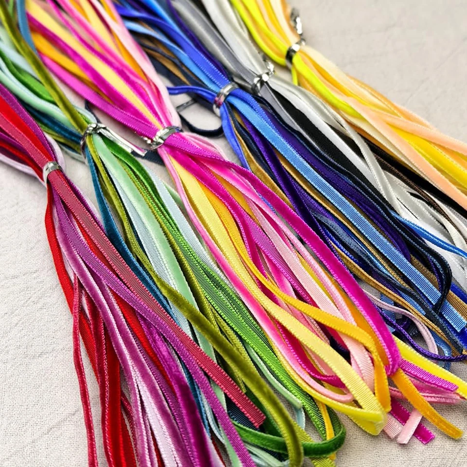 30 Yards 1/8" (3Mm) Velvet Ribbon Assorted Colors Bulk Pack (30 Colors) - Image 4 of 4