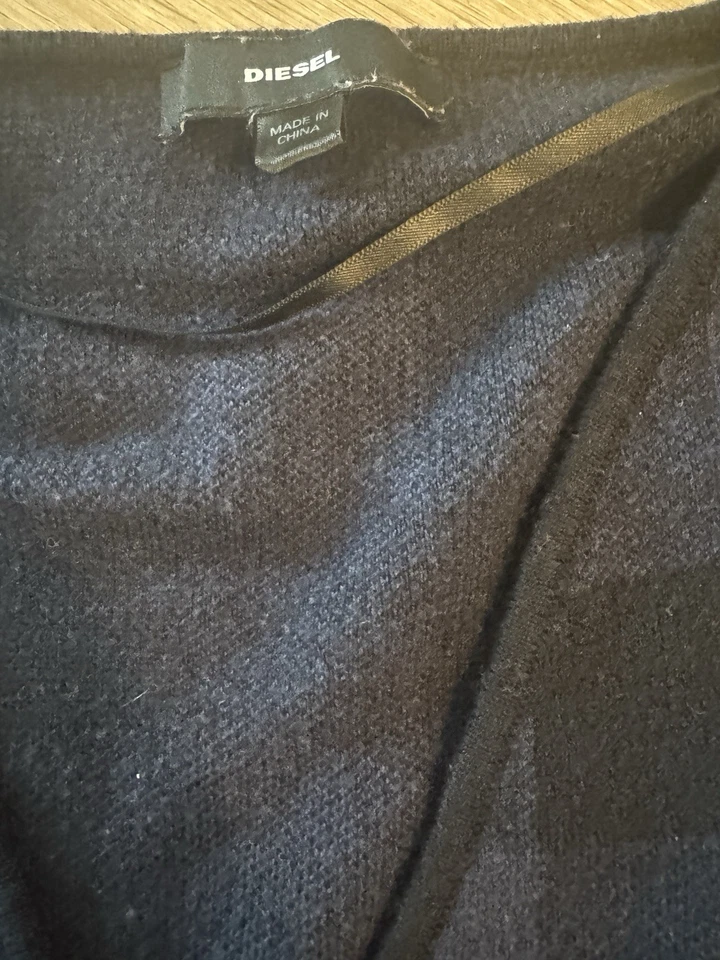 Suéter Diesel XXS Vestido Azul Marino Cóctel Cena Fecha Abertura Azul Oscuro Foto 3 de 4