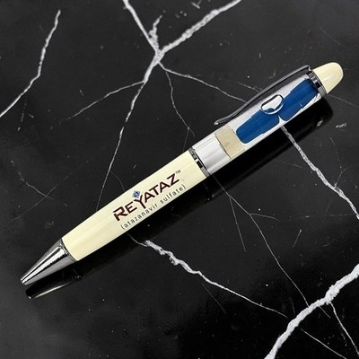 VTG Reyataz HIV Pharma Drug Rep Pen White Heavy Metal Floaty 3D Pill ULTRA RARE