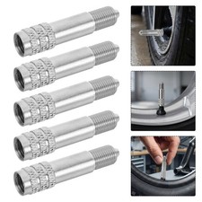 5 Pcs Valve Cap Stem Extenders Tire Filler Adapter Air Pump Brass