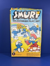 VTG 1981 Smurf Colorforms Play Set - Smurfs 80s Cartoon - Nearly Complete