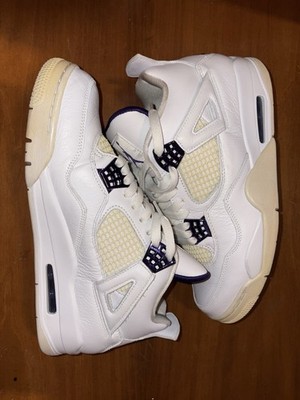 Jordan Air Jordan 4 Retro Court Purple Men's Mid Top Sneakers White/Purple