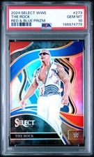 2024 Panini Select WWE The Rock #273 Red & Blue Prizm Short Print / PSA 10