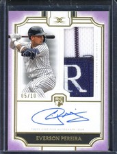 EVERSON PEREIRA 2024 Topps Definitive Purple Rookie Patch AUTO #EP (#5/10)