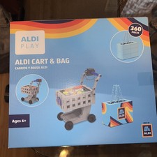 ALDI Play Cart  Bag Set 360 Pieces Toy Shopping Cart New