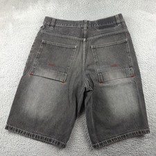 VTG Y2K Southpole Shorts Mens 36 Black Gray Faded Baggy Hip Hop Jort Denim