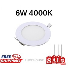 Ottawa 6W LED Recessed Panel Light 4000K Cool White – 105mm Cutout IP20